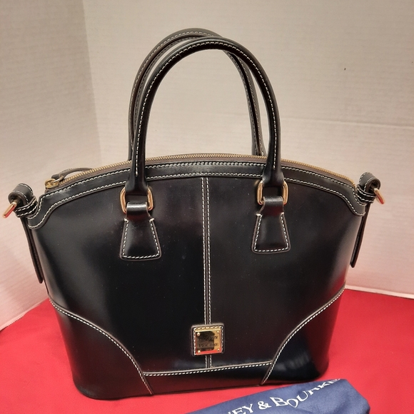 Dooney & Bourke Handbags - DOONEY AND BOURKE BLACK SELLERIA DOMED SATCHEL